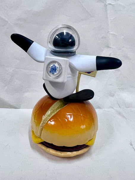 Pygos Pingu action figure Funny Scene - Astronaut on the hamburger moon