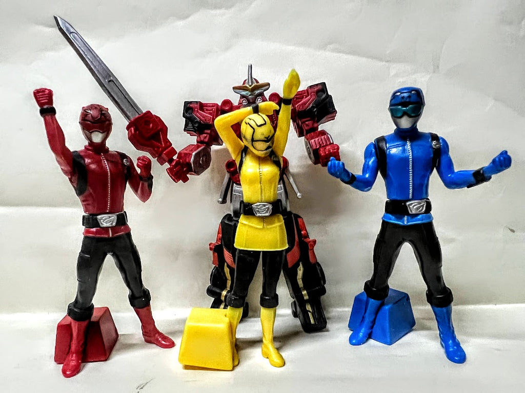 Bandai Power rangers Sentai Go-buster and Megazord mini DX gashapon 4 figures