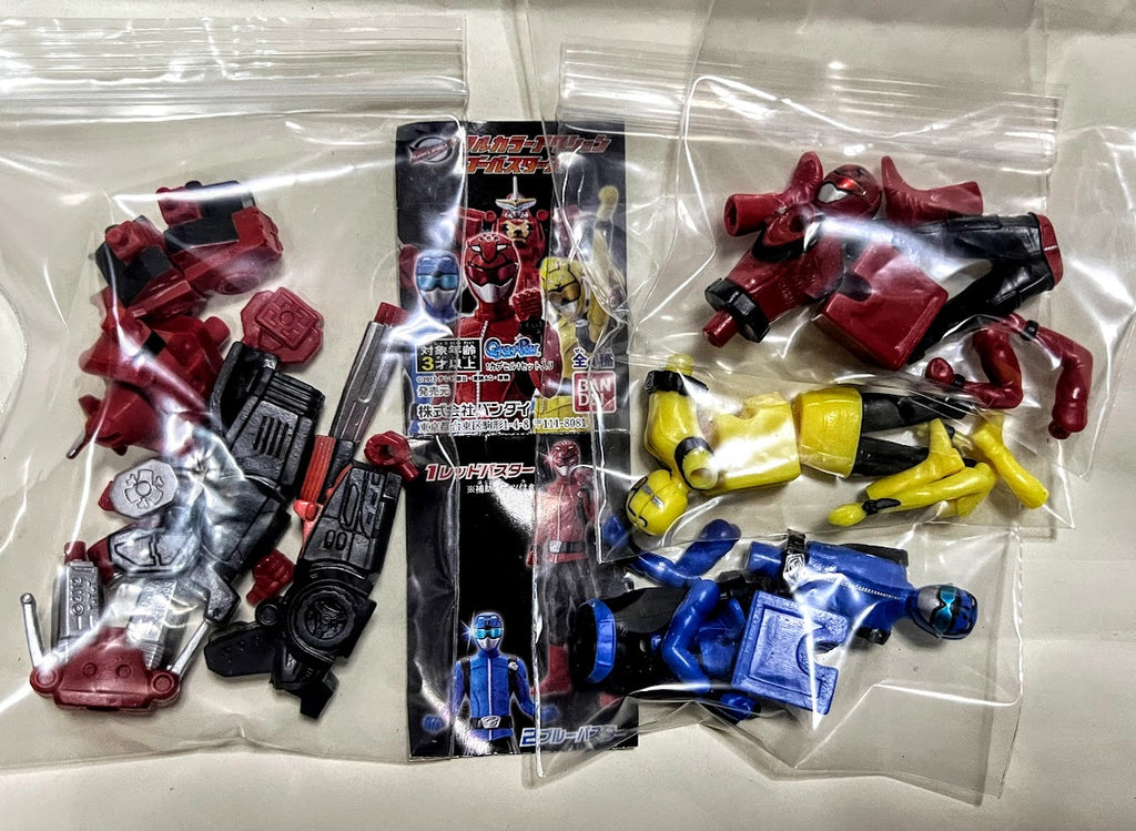 Bandai Power rangers Sentai Go-buster and Megazord mini DX gashapon 4 figures