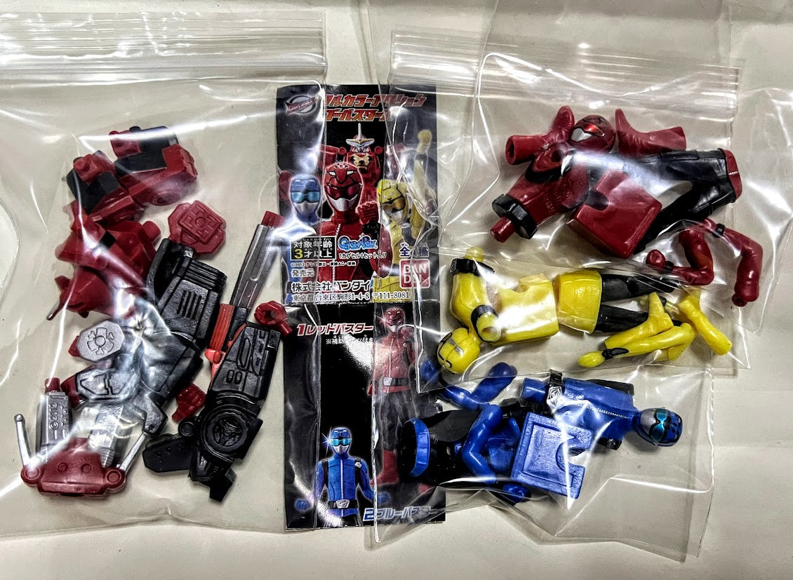 Bandai Power rangers Sentai Go-buster and Megazord mini DX gashapon 4 figures