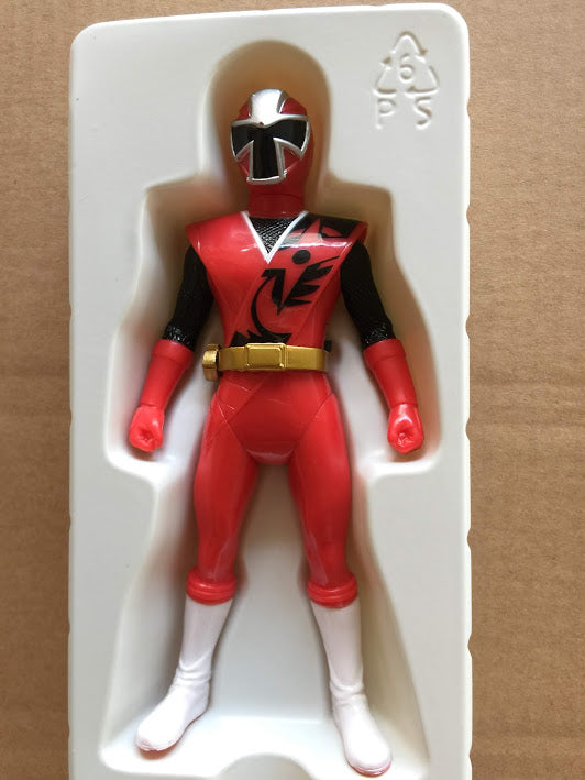 Power rangers Shuriken Sentai Ninninger Aka ninja Red 6" action figure w sound