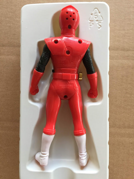 Power rangers Shuriken Sentai Ninninger Aka ninja Red 6" action figure w sound