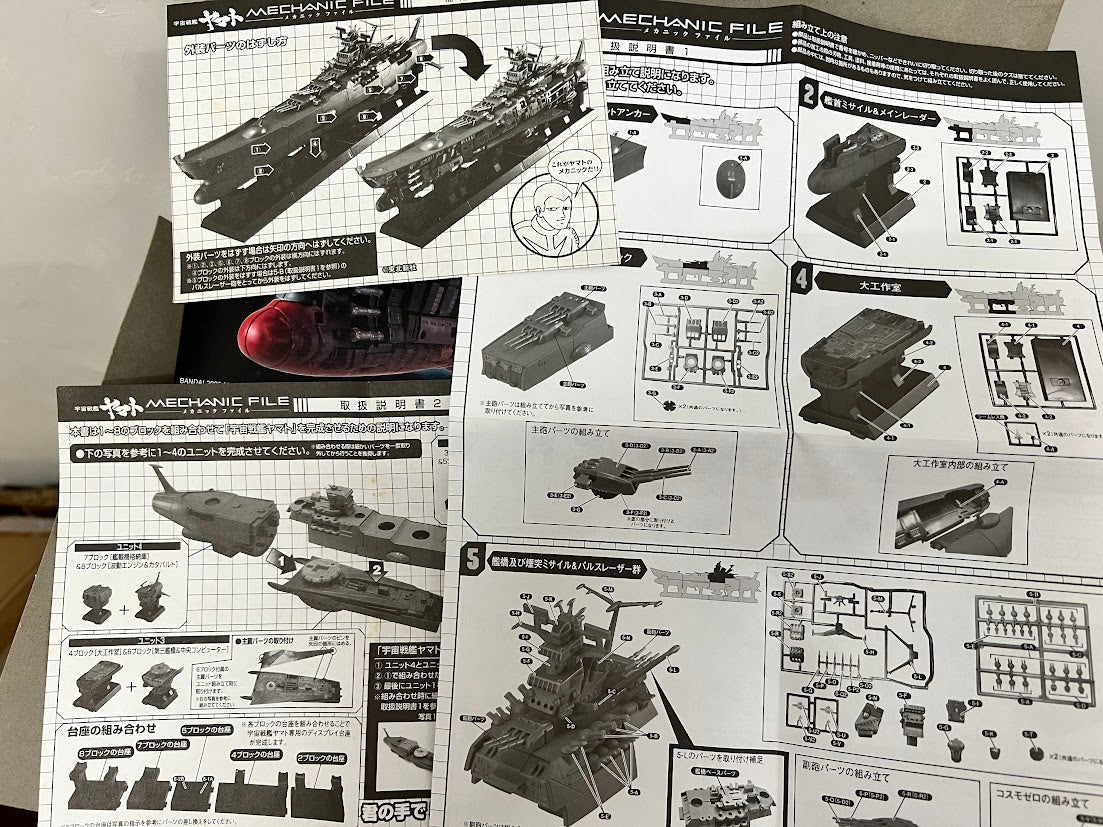 Star Blazers Mechanic file Yamato Battleship Argo battleship detail Model Kit