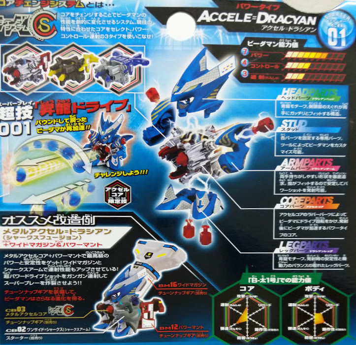 TAKARA Cross Fight B-Daman Bomberman CB-01 Accele-Dracyan Action Figure model