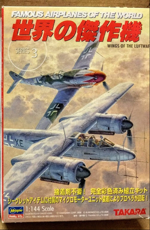 Takara 1:144 Famous plane 3 #01 Aircraft fighter kit Bf109 E-7/B Luftwaffe 8/ZG1