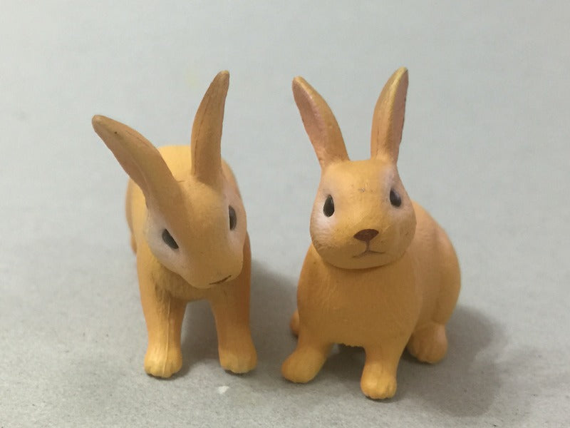 Tomy Takara Animal - Animal 2 Rabbits Bunnies Movable figure 5-6 cm