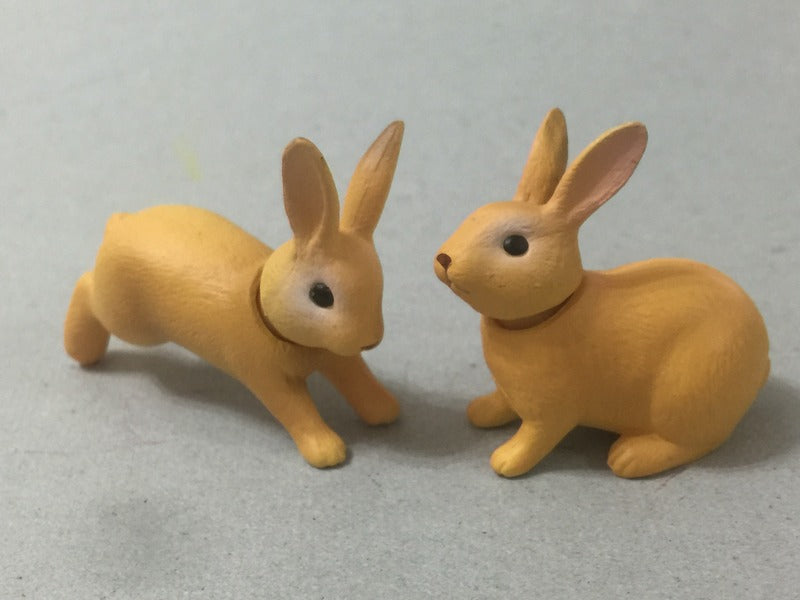 Tomy Takara Animal - Animal 2 Rabbits Bunnies Movable figure 5-6 cm
