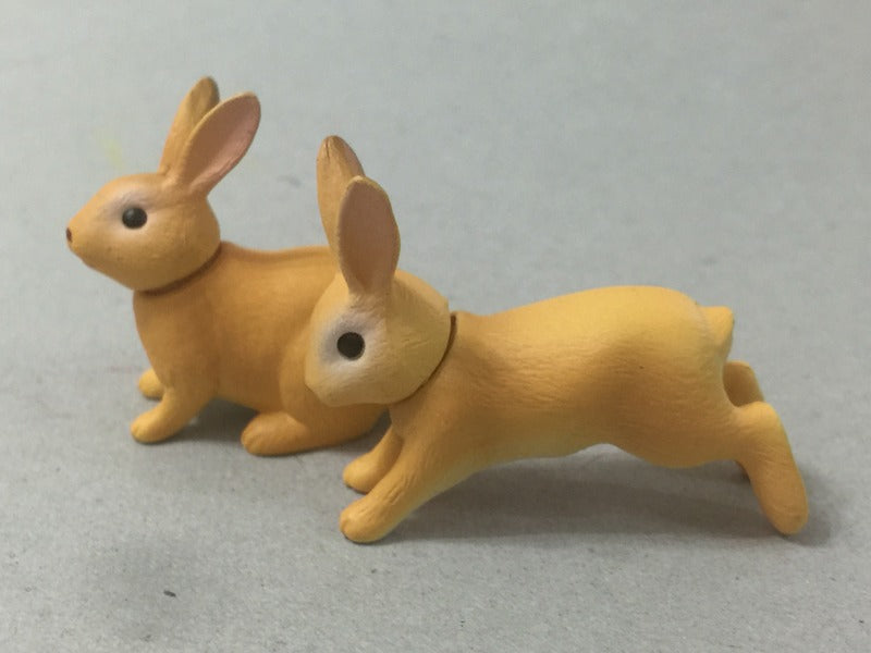 Tomy Takara Animal - Animal 2 Rabbits Bunnies Movable figure 5-6 cm