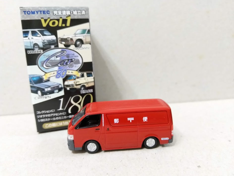 Tomytec 1/80 HO model car 80s Toyota HiAce DX Light Vehicle Post mail service