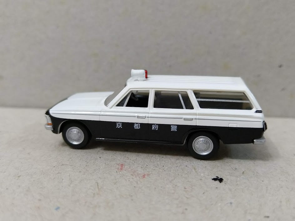 Tomytec 1/80 HO scale model car 80s - Toyota Crown Wagon Police Department