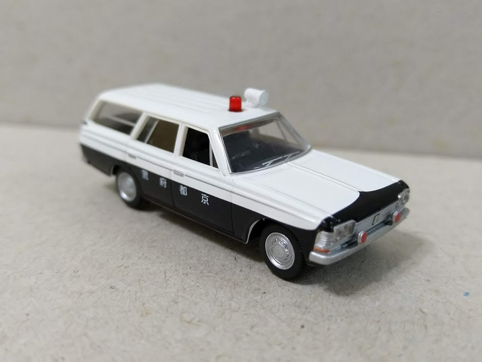 Tomytec 1/80 HO scale model car 80s - Toyota Crown Wagon Police Department