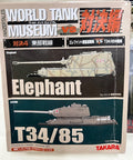 Takara 1:144 WTM World tank museum Eastern front Elephant vs T34/85 kit set