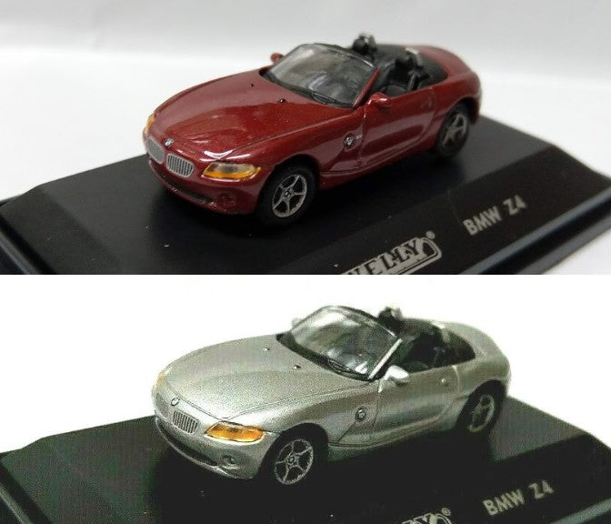 Welly 1/87 HO scale sport Euro open car Die cast model - BMW Z4 Silver + Red