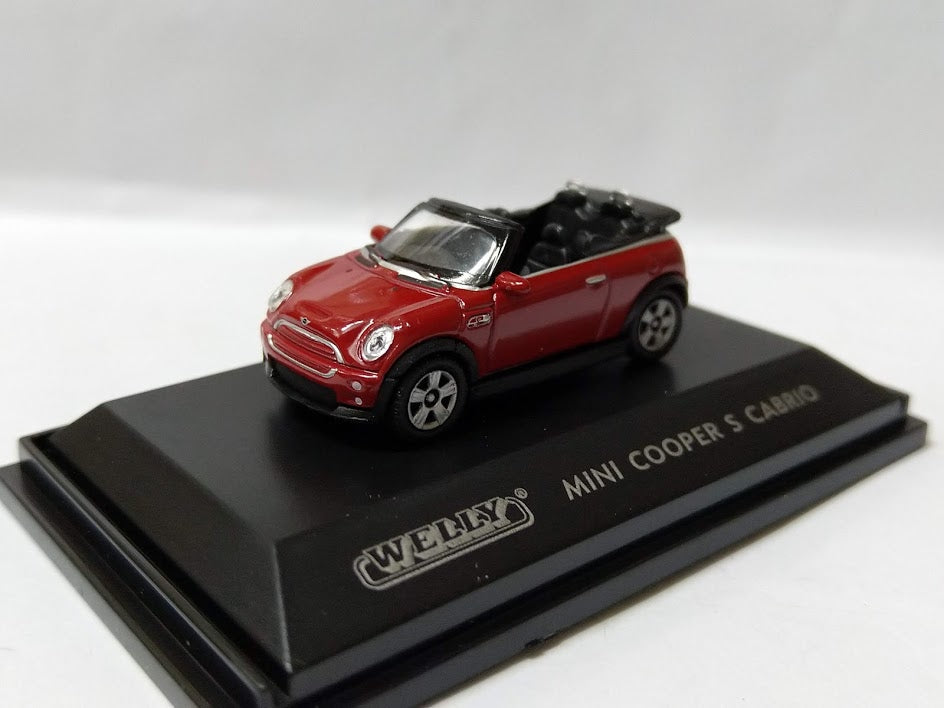 Welly 1/87 HO sport Euro open car Roadster Diecast model Mini cooper S Cabrio Red