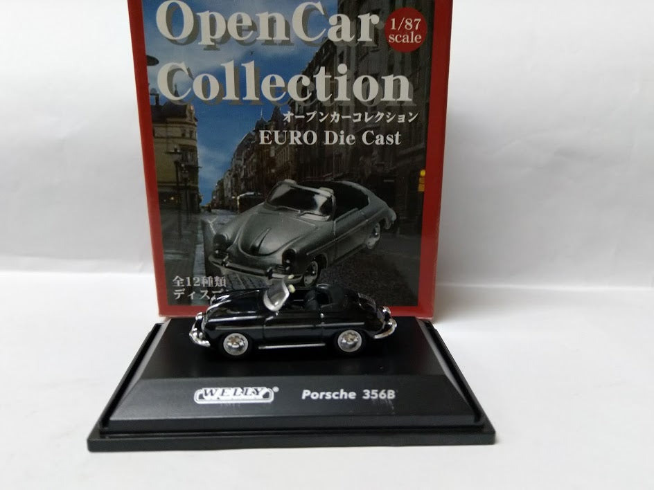 Welly 1/87 HO sport Euro open car roadster Diecast model Porsche 356B Black