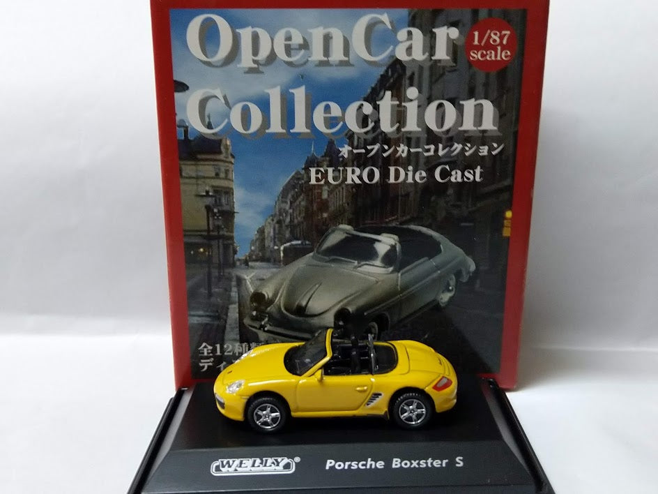 Welly 1/87 HO sport Euro open car Diecast model Porsche Boxster Yellow