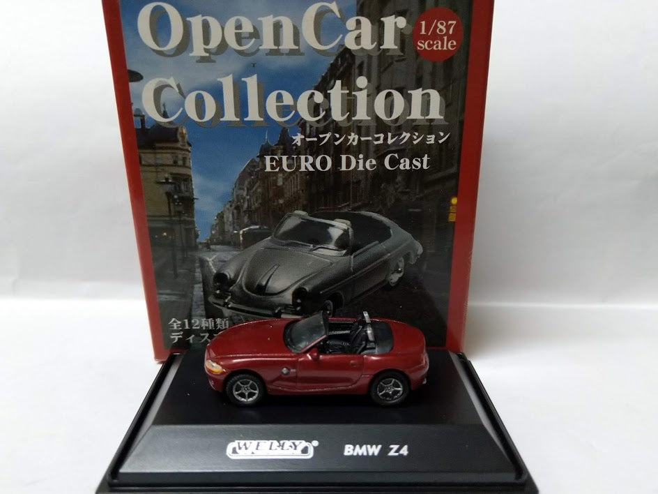 Welly 1/87 HO scale sport Euro open car Die cast model - BMW Z4 Silver + Red