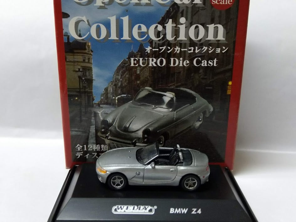 Welly 1/87 HO scale sport Euro open car Die cast model - BMW Z4 Silver + Red