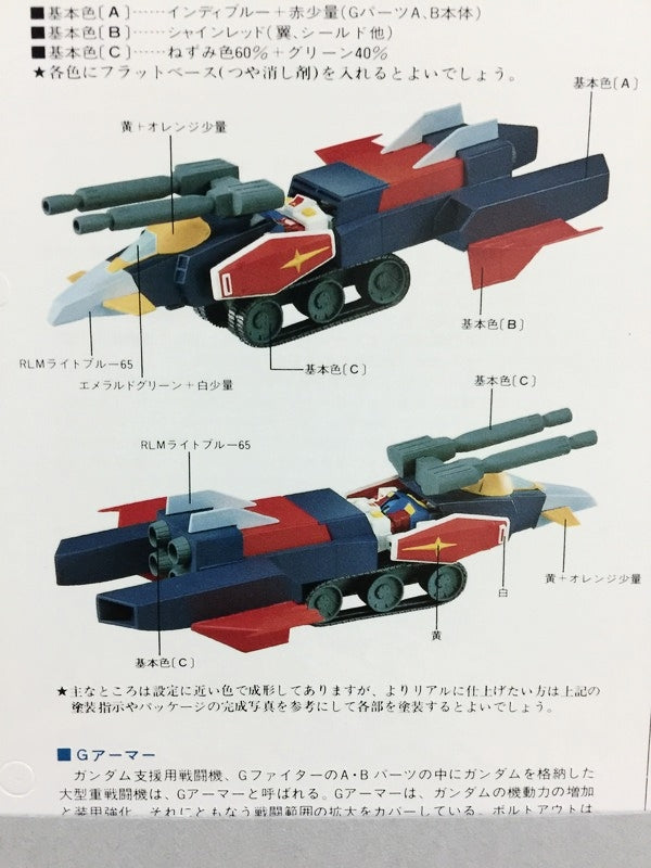 Bandai Gundam 0079 1/144 G-Armor core Fighter & Gundam kit transformable kit set